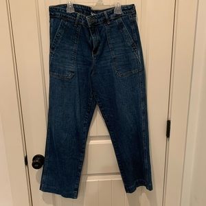 Old Navy High Rise Wide Leg Crop Jeans